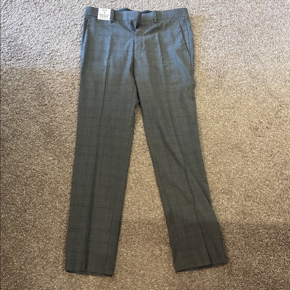 Kenneth Cole Heather Plaid Dress Pants 33W x 32L Unworn New NWT Men’s